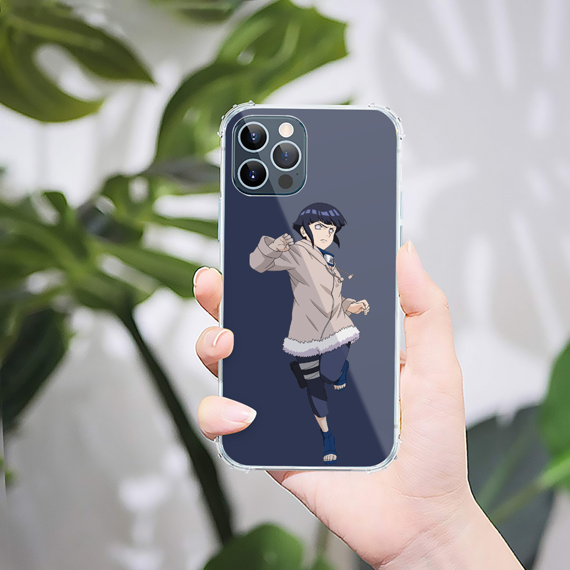 （画像用） NARUTO -ナルト- 日向ヒナタ Hyūga Hinata 【iPhone 12シリーズ対応】透明スマホケース（クリアソフトケース）